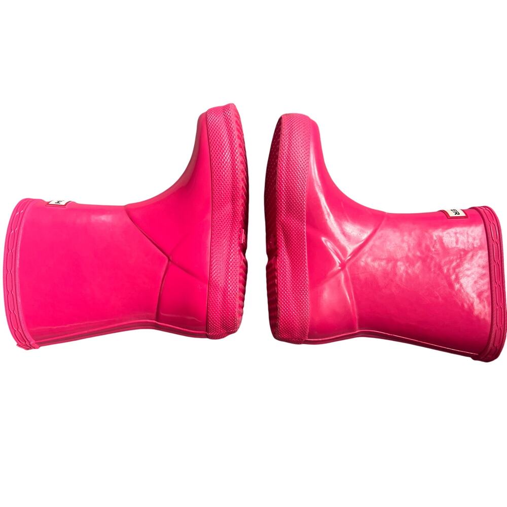 Hunter Girls Pink Toddler Rainboots 7G/6B - Picture 6 of 9